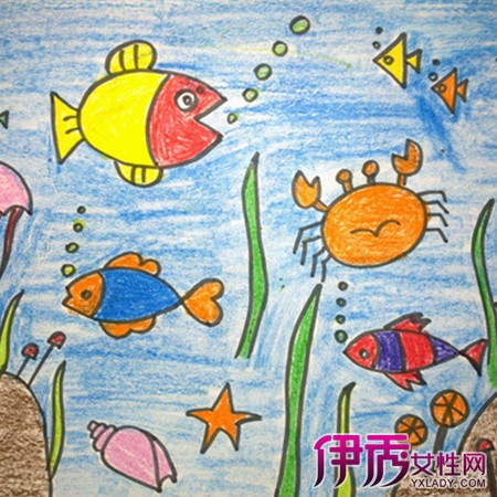 儿童海底世界图画大全欣赏 3步教你指导孩子作个性儿童画