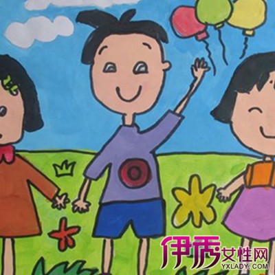 【幸福一家人儿童画】【图】萌萌哒幸福一家人儿童画