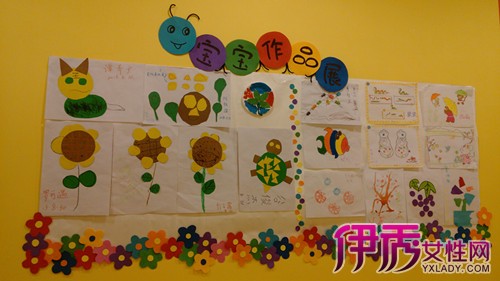 幼儿园美术作品展示墙边框设计_幼儿园美术作品展