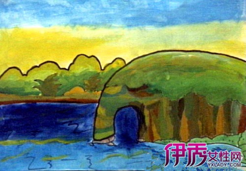 【图】桂林象鼻山儿童画 一道不一样的风景线