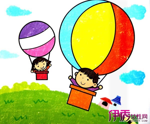 【图】儿童画的热汽球图片 热气球简笔画图片欣赏