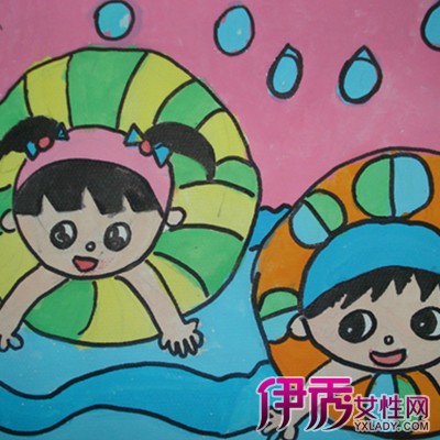 【游泳儿童画】【图】欣赏孩子画的游泳儿童画