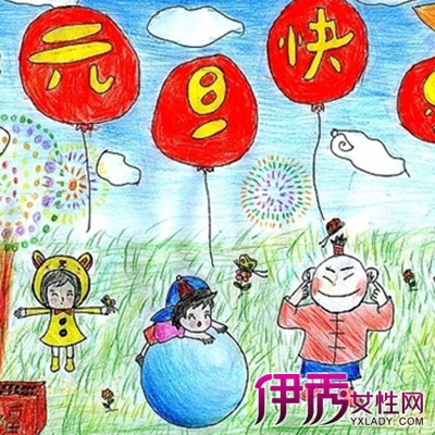 【幼儿元旦图画】【图】萌萌哒幼儿元旦图画