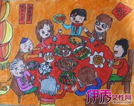 【春节儿童画图片大全】【图】欣赏春节儿童画