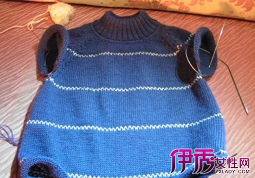 【图】细教从上往下织毛衣教程 男孩毛衣编织