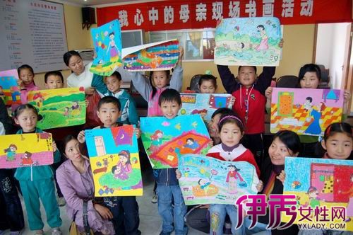 【图】幼儿园感恩节绘画作品展现图 给宝宝心
