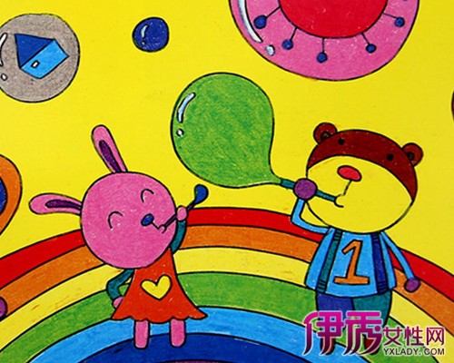 幼儿园油画棒作品图片 几种基本技巧