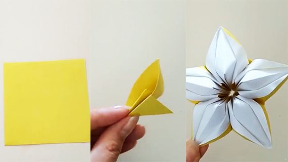 怎么折杨桃花 超级漂亮的手工纸花